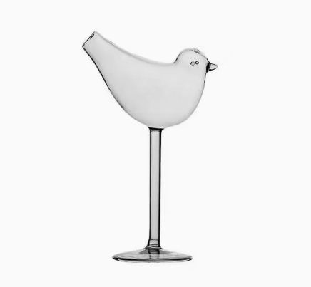 (100 pcs) Custom Bird Shaped Glass Clear Drinking Champagne Mixed Drinks Wine Cup