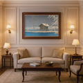 Stunning Snowy Night Metal Art for Modern Home Decor